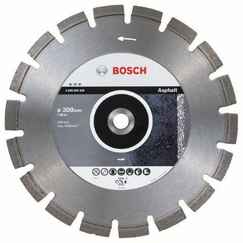 BOSCH DIAMOND CUTTING DISC BEST FOR ASPHALT 300 MM X 25.4 MM